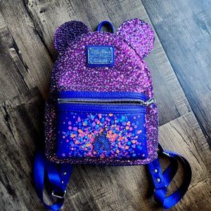 Loungefly Disneyland Paris 30th Anniversary Sequin Backpack- Like New